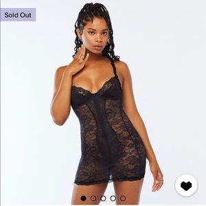 Savage Floral lace zip teddy